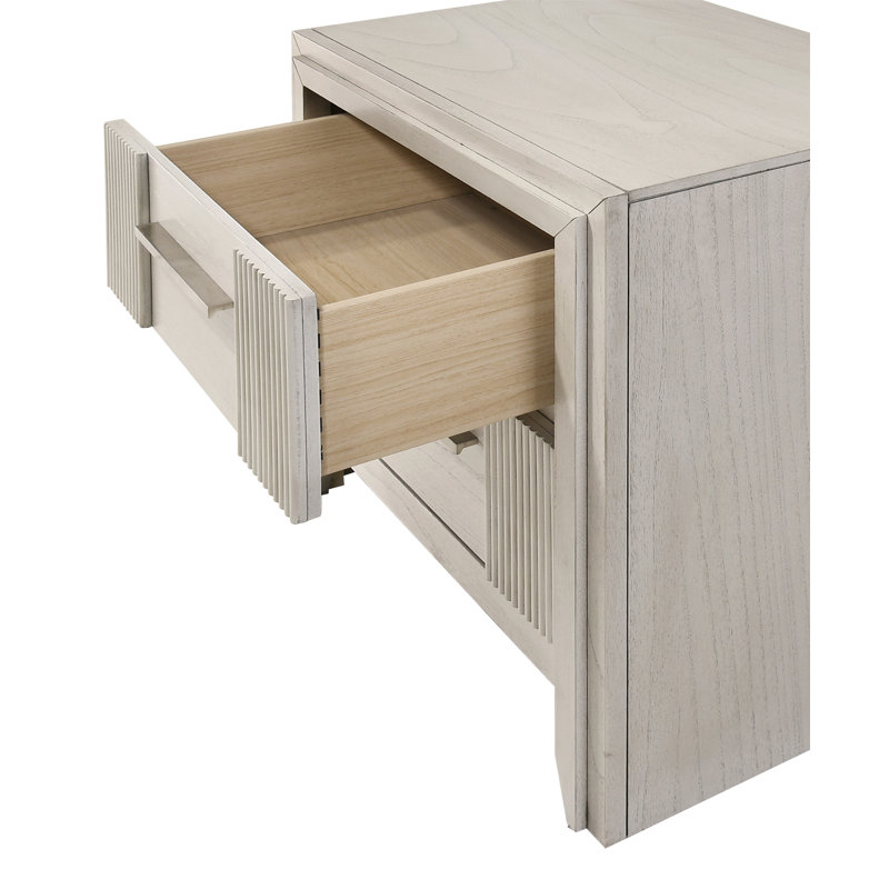 Table de chevet contemporaine à 2 tiroirs 1Pc Mist