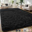 Tapis moelleux en mousse à mémoire de forme avec envers antidérapant de 9 pi x 12 pi, noir-686524566-686524567