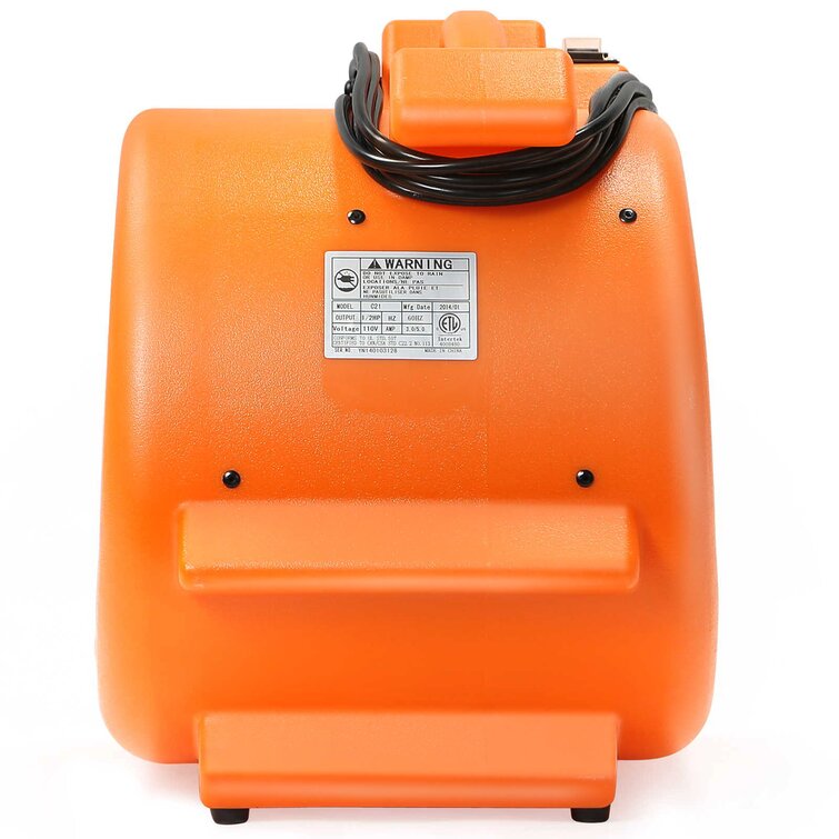 VEVOR Air Mover, 1/2 HP 2600 CFM Carpet Dryer for Cooling and Ventilating,  Portable Floor Blower Fan with 4 Blowing Angles and Time Function, for