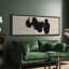 Grande impression sur toile encadrée - reproduction abstraite neutre pour décoration murale minimaliste moderne-116848231-116848229