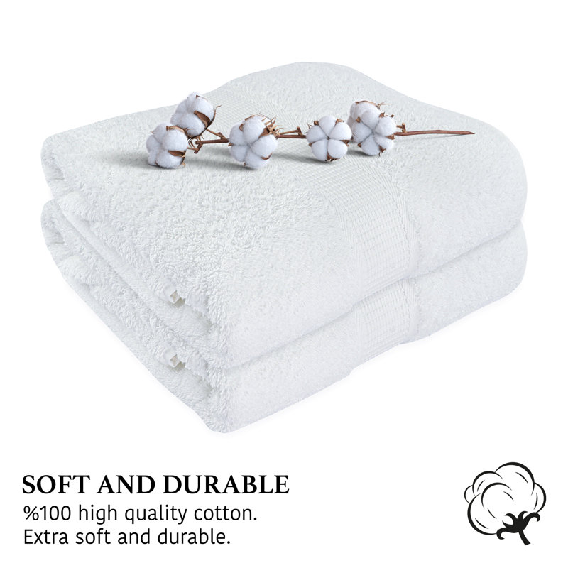 Serviette de bain 100% coton, Blanc