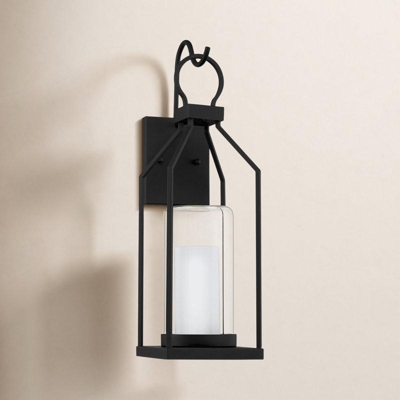 Juliann Black 1 - Bulb Outdoor Wall Lantern, 21" H x 6.5" W x 8" D