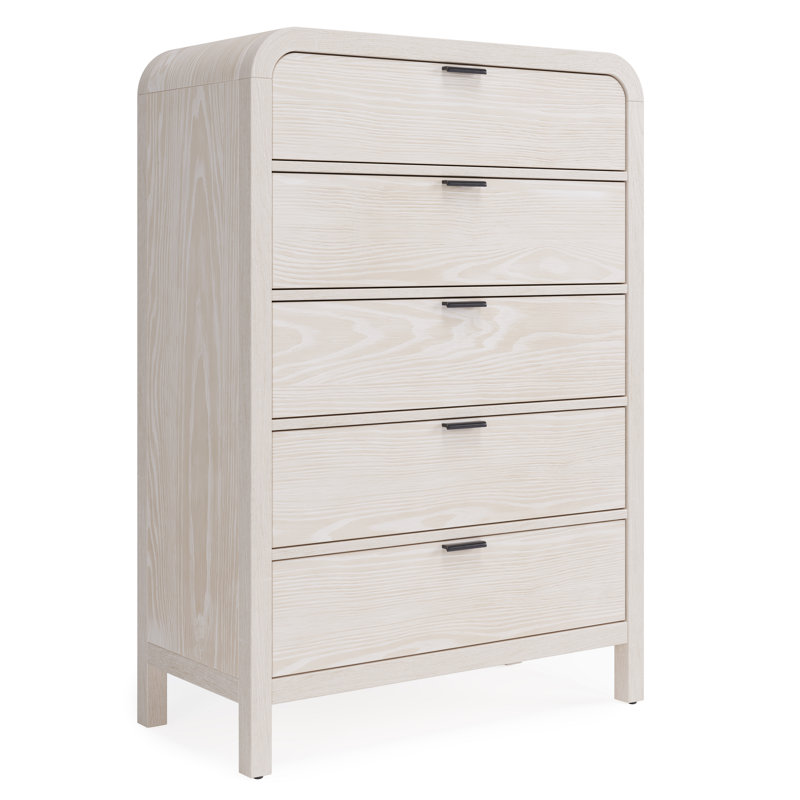 Solid Wood 96.52cm W 5 - Drawer Chest of Drawers