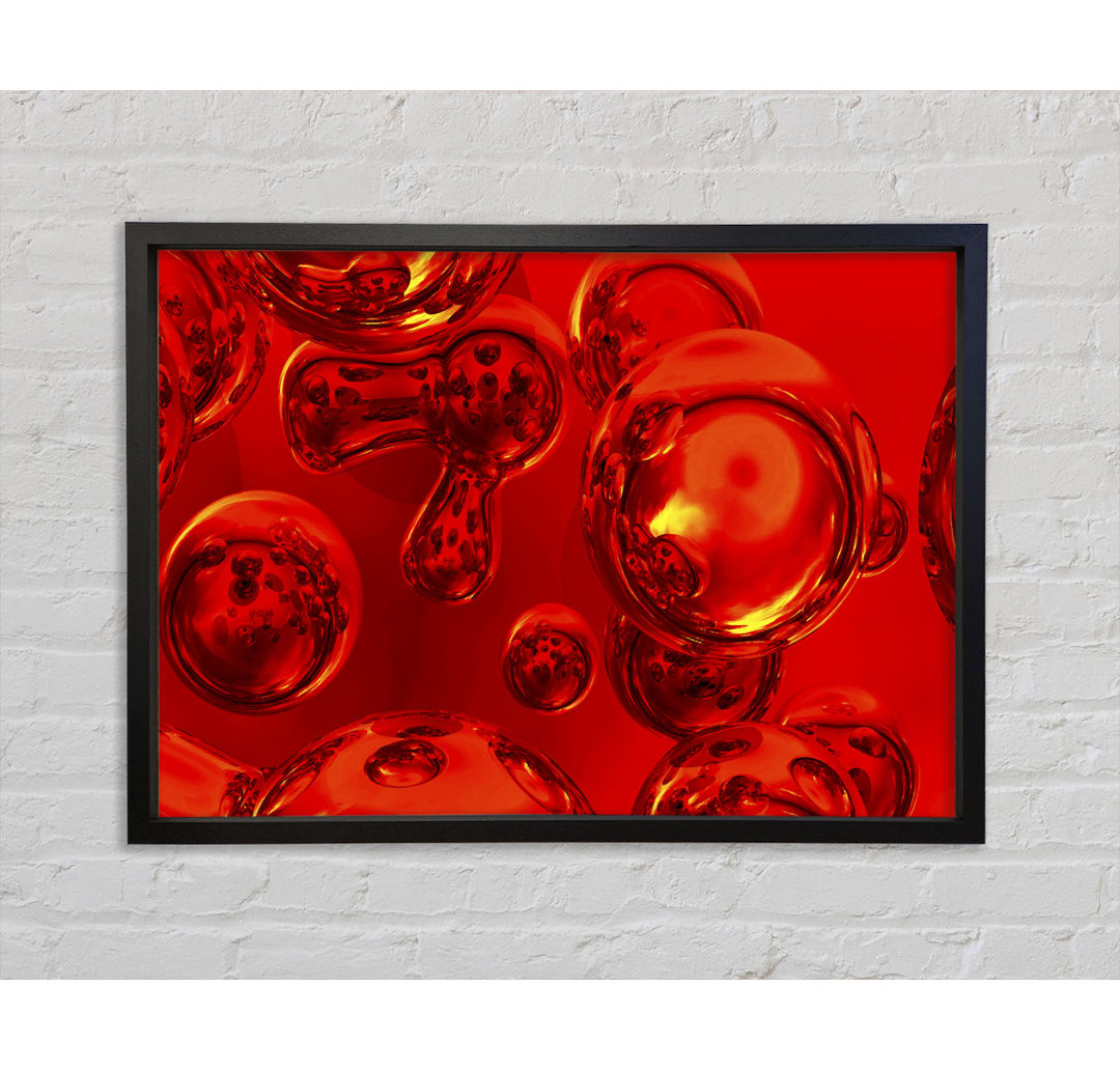 Liquid Fire Bubbles - Einzelbildrahmen Kunstdrucke auf Leinwand