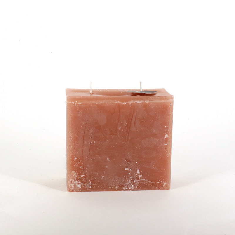 Bougie votive non parfumée, Brique, H 5,12 po x l 6,3 po x P 3,15 po