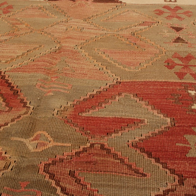 One-of-a-Kind 3'8" X 7'3" Flatweave Area Rug