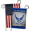 Applique de couleur american air force-impressions de polyester à 2 faces de 19 po x 13 po drapeau de jardin