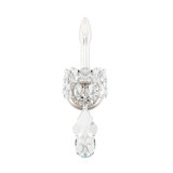 New Orleans 1 Light Wall Sconce in Silver with Clear Heritage Handcut Crystals