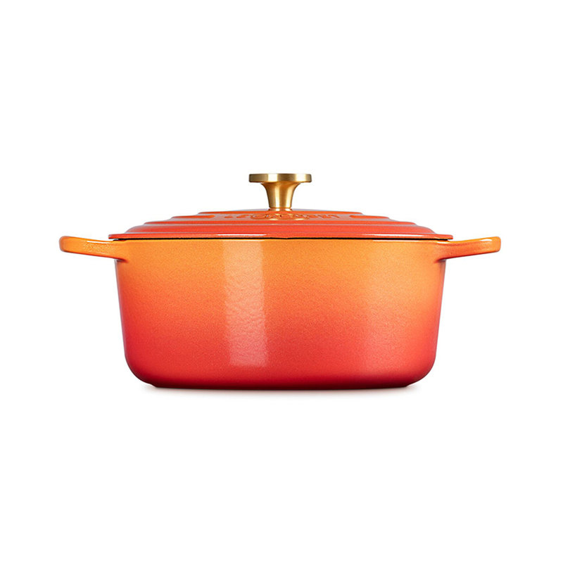 Le Creuset Signature Dutch Oven With Crucible Knob - Flamme Dorée, 7.25 quarts