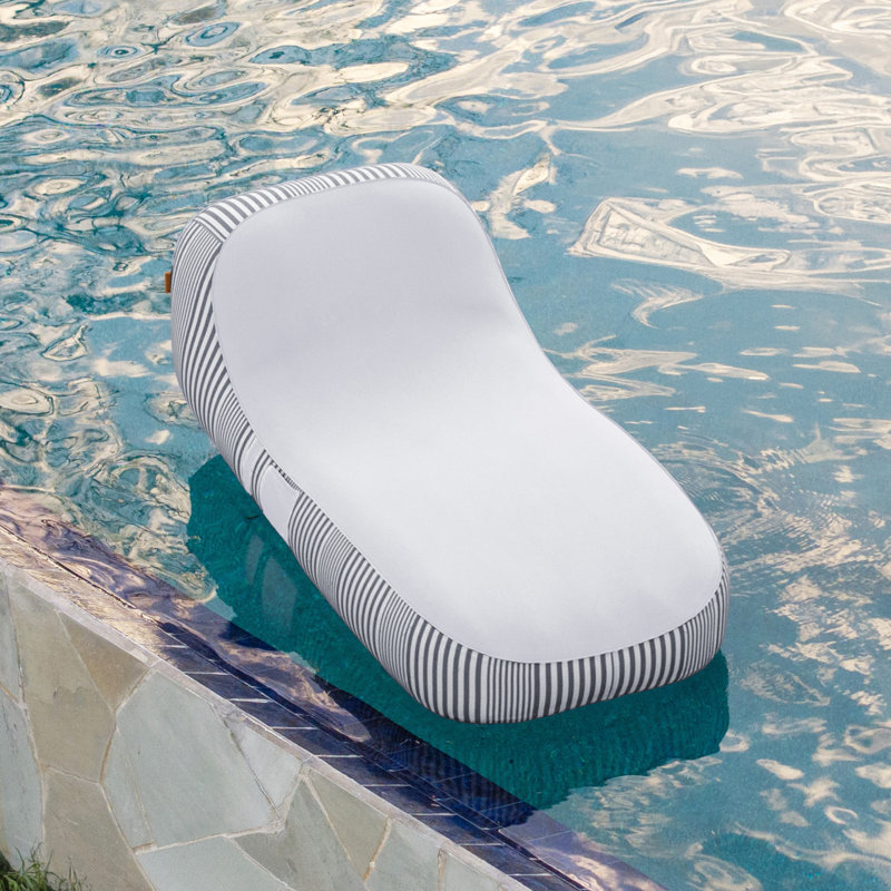 Chaise longue de piscine gonflable Bigside, Gris rivage