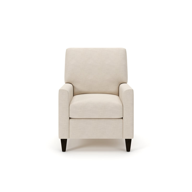 Nikki Upholstered Pushback Recliner, Conversation Ivory
