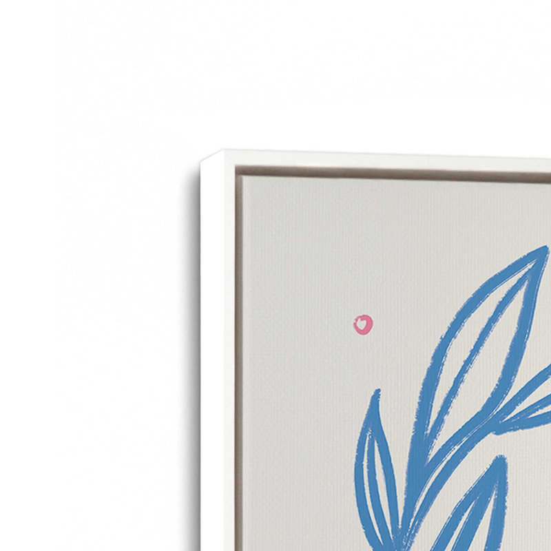 «Wild Petals», reproduction sur toile, Cadre flottant blanc opaque, H 18,75 po x l 12,75 po x P 1,75 po