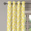 Rideaux décoratifs à 2 panneaux jaunes et blancs à œillets, 50 po x 72 po, jaune terre-106343280