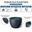 Grand pot / pot rond en béton avec trous de drainage-123352069-123350830