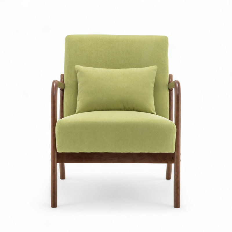 Alisija Upholstered Armchair, Green Cotton Blend