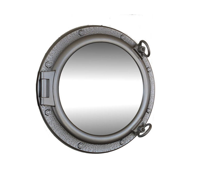 Miroir décoratif Ellert, H 24 po x l 24 po, argent