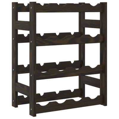 16 Bottle Solid Wood Tabletop Wine Bottle Rack in