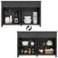 Buffet moderne 55,1 po Zosia, armoires de rangement crédence, tablettes réglables-1794634079