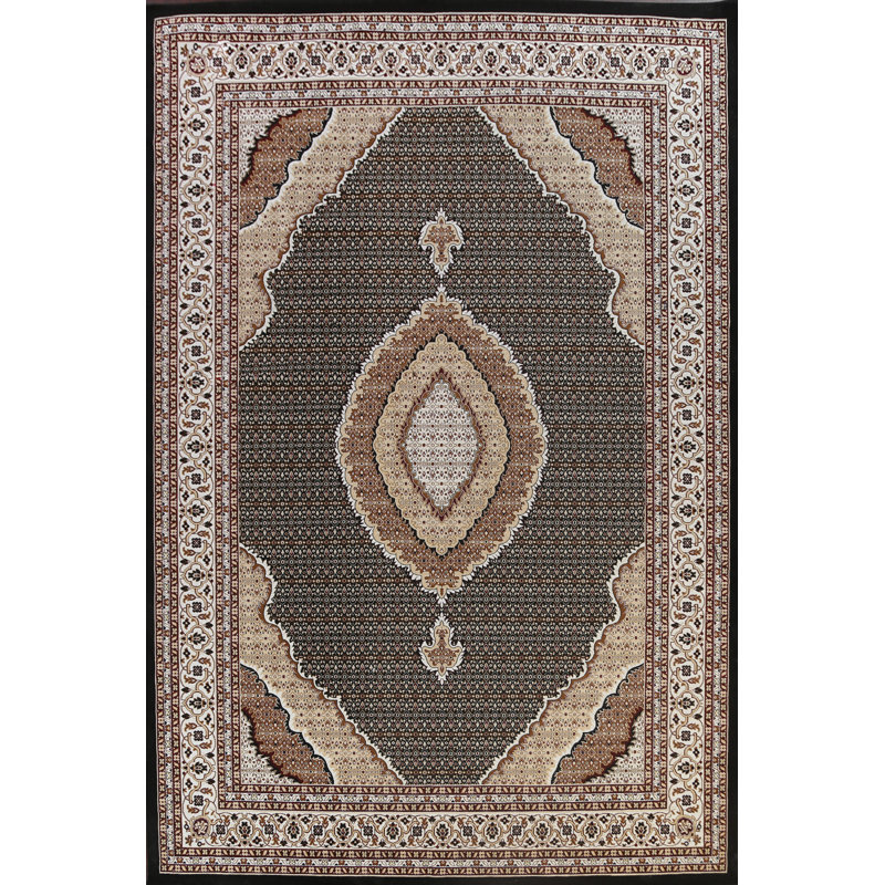 Tapis traditionnel Tabriz Mahi, Rectangle 9 pi 0 po x 12 pi 0 po