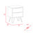 Nuvo Nightstand,Two Drawers, Hairpin Legs