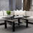 Nansi Glass Coffee Table, Living Room Table and Center table with 2-Tier Storage Shelves, Modern Design with Metal Legs-609384737-668251733