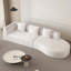 Très grand canapé modulaire profond en velours côtelé 4 places (123 po x 37 po) pour le salon, doux au toucher et sans assemblage requis-742645460