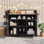 Îlot de cuisine extérieur avec roulettes verrouillables, armoire de rangement, supports à épices, porte-bouteilles et porte-verres-132645656