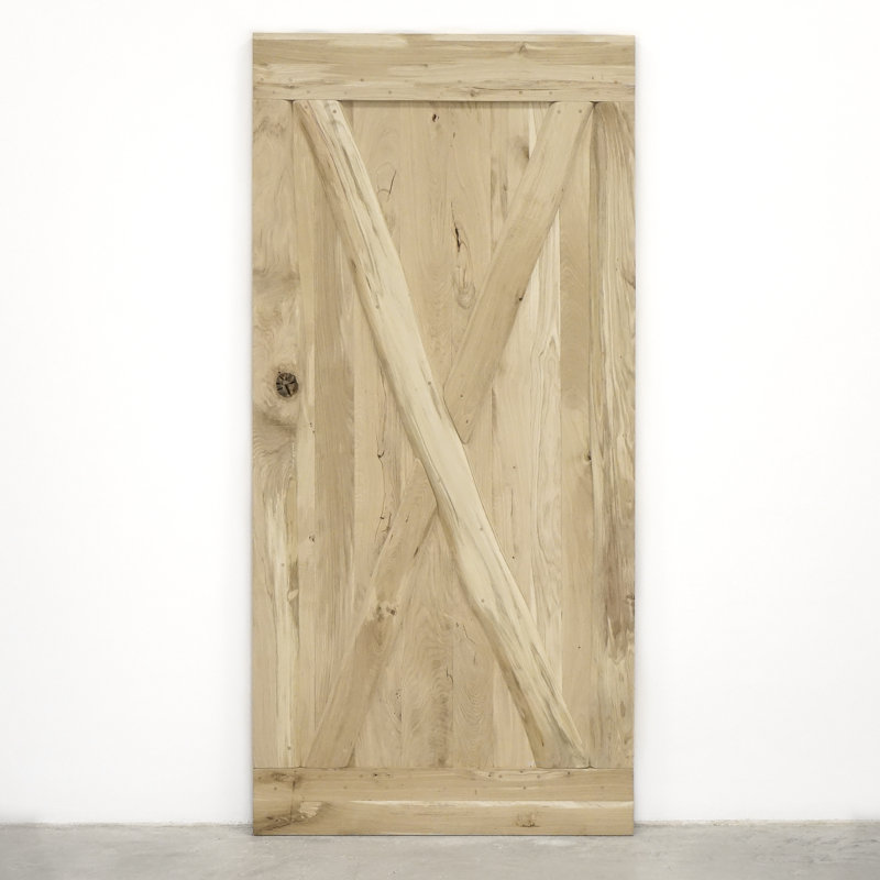 Lauryn Solid Oak Barn Door Prefinished, Unfinished, 80cm H x 210cm W x 4cm D