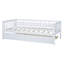 Lit de jour simple en bois avec couchette et garde-corps, blanc-1137211491-1137211488