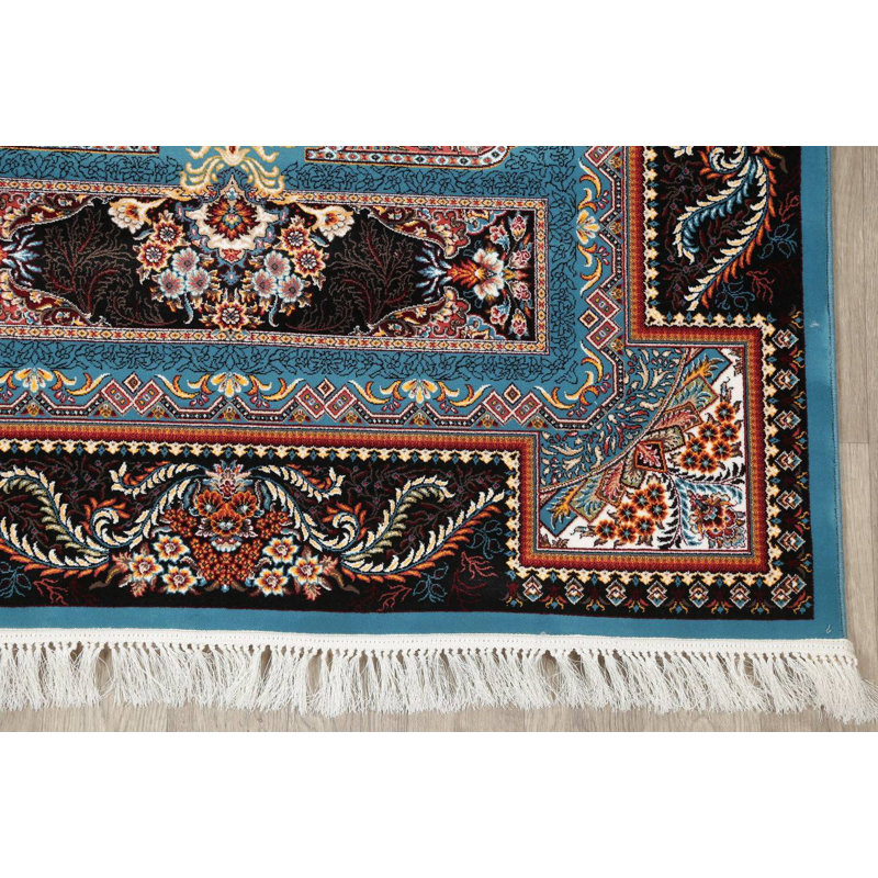 Tapis bleu/rouge/noir hereke Borkowski