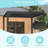 Outdoor Aluminum Pergola with Adjustable Louvers and Concealed Water Drainage System-104988581-104988580
