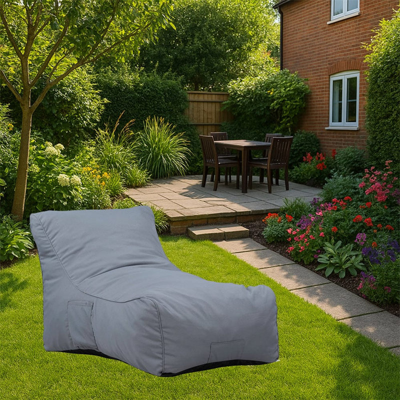 Yukon Fabric Outdoor Friendly Bean Bag Lounger, Grey