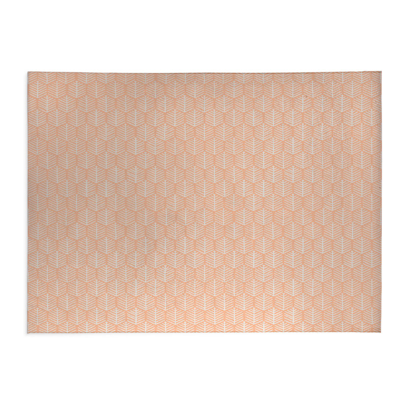 Tapis de cuisine antidérapant léger Stitch Patch, Rectangulaire 3 pi x 5 pi, Pêche