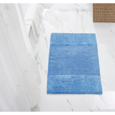 Merkle 100% Cotton Tufted Bath Rug with Non-Slip Backing Machine Washable Luxurious Solid Ultra Soft and Absorbent Bathroom Rug