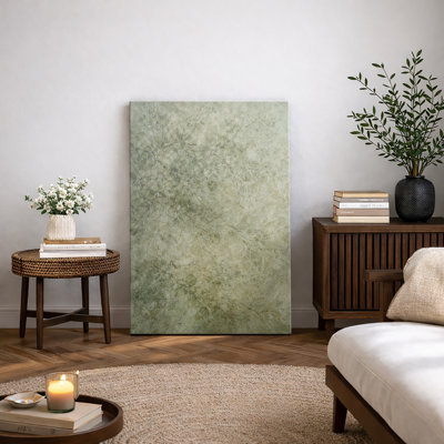 Muted Green Botanical Pattern Artwork, Bedroom Pictures, Framed Canvas Giclee Print Wall Art