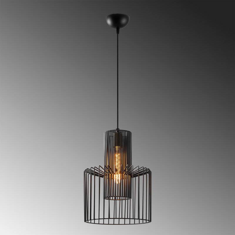 Luminaire suspendu tambour simple à 1 lumière Portledge