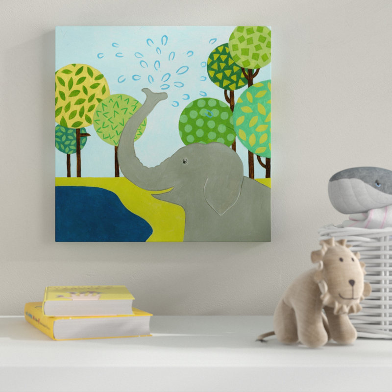 « jungle fun ii », art sur toile, H 18 po x l 18 po x P 2 po
