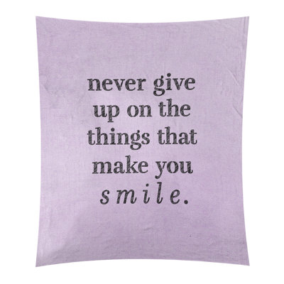 Tapisserie en polyester et citation manuscrite en polyester perseverance