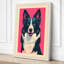 Happy Collie Modern - Wrapped Canvas-1645120390-1645120388
