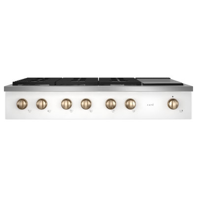 Café 48" Commercial-Style Gas Rangetop With 6 Burners And Griddle (Natural Gas)