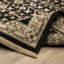 Tapis noir / beige en laine mélangée à motif floral Abena-1991419564