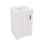 Meuble-lavabo autoportant de 20 pouces, construction en bois massif, porte à fermeture douce, support de rangement et tablette réglable-401012877