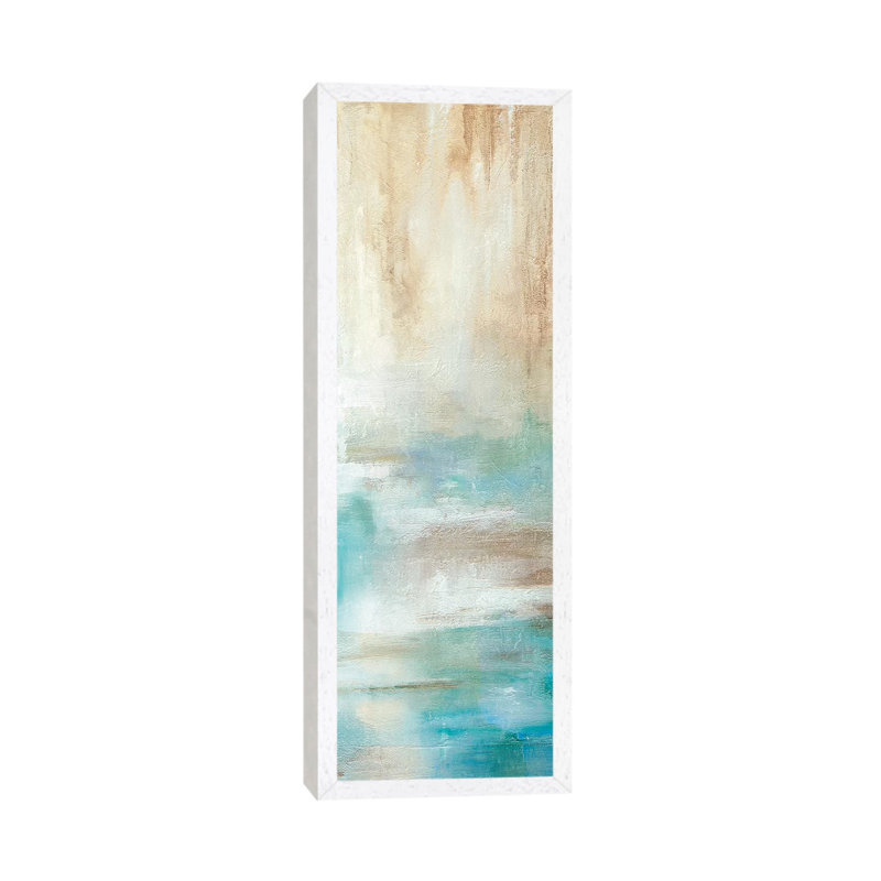 Sunny Smile - Print on Canvas, 30.48 cm H x 91.44 cm W, White Framed