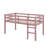 Twin Loft Bed With Guardrails And Ladder-721587286