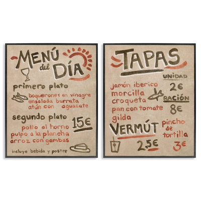  «Travel Tapas», ensemble de 2 giclées par June Erica Vess