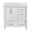 Ensemble de meuble-lavabo simple autoportant 36 po avec 2 poignées entièrement assemblé