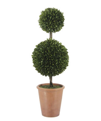 36" Double Boxwood Topiary in Pot