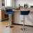 Ginko Modern Swivel Bar Stool with Backrest, Adjustable Height Kitchen Island Stool with Upholstered Seat and Footrest,-93498216-90489191