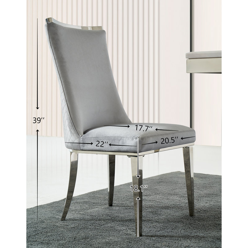 Hobartville 18.1'' H Velvet Upholstered Side Chair