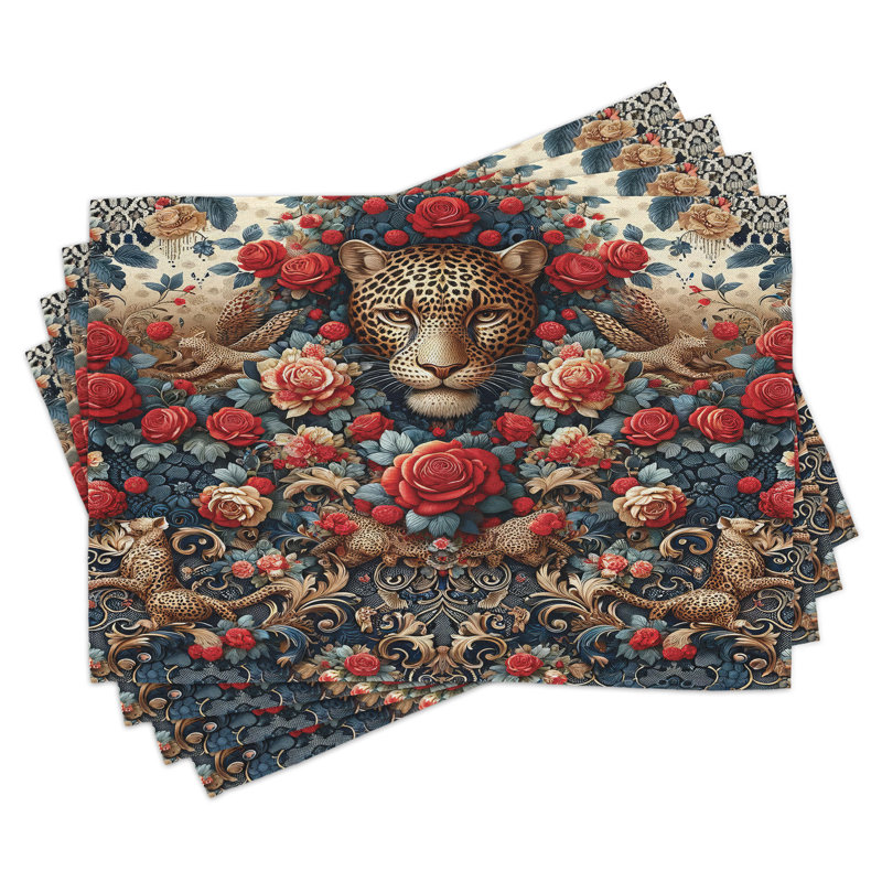 Ensemble de 4 napperons Ambesonne Leopard